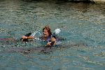 Curacao 6 januari 2006
Christine Kroonenberg met Stephan met dolfijnen zwemmen  op curacao