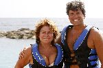 Curacao 6 januari 2006
Christine Kroonenberg met Stephan met dolfijnen zwemmen  op curacao