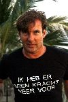 Curacao 5 januari 2006
Gerard Joling op vakantie op Curacao. T shirt 