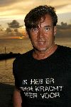 Curacao 5 januari 2006
Gerard Joling op vakantie op Curacao. T shirt 