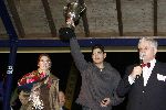 Alphen 19 januari 2006
Huldiging Jelle Klaasen nadat hij de lake side darts heet gewonnen.  Jelle met zijn vriendin