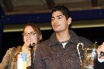 Alphen 19 januari 2006
Huldiging Jelle Klaasen nadat hij de lake side darts heet gewonnen.  Jelle met zijn vriendin
