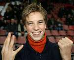 Junior Smulders als toeschouwer bij PSV-RKC