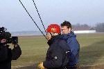 Biddinghuizen 16 januari 2006
Edwin Smulders en Klaas Wilting abseilen van windmolen van 70 meter hoog.