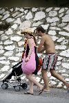 Curacao 7 januari 2006
Trijntje Oosterhuis op vakantie met haar man Sander en zoontje.