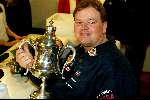 Schiphol 13 januari 2003
Raymond v Barneveld met op schiphol na het  winnen  van 3e Embassy