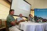 Zandvoort, 18 Juli 2006
KLM Dutch Open 2006 Persconferentie op de Kennemer Golfclub
Maarten Lafeber, een van de deelnemers tijdens de perspresentatie samen met Daan Slooter en Robbie v Erven Dorens
