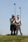 Zandvoort, 18 Juli 2006
KLM Dutch Open 2006 Persconferentie
Robbie v Erven Dorens speelt na afloop een rondje golf op de Kennemer Golfclub en geeft Junior Smulders instructie