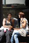 Amsterdam 10 juli 2007
Edsilia Rombley met een vriendin op terras.