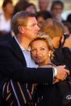 Scheveningen 1 juli 2007
Mariska v Kolck verliefd en kussend met haar man Knut.