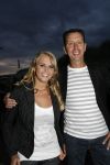 Bergen aan Zee 4 juli 2007
Tros zomerfeesten in bergen aan zee. Monique Smit met vader Ruud