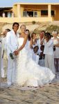 Ibiza 7 juli 2007
Yfke Sturm en haar man Imad Izemrane trouwen op het strand .