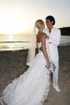 Ibiza 7 juli 2007
Yfke Sturm en haar man Imad Izemrane trouwen op het strand .