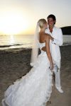 Ibiza 7 juli 2007
Yfke Sturm en haar man Imad Izemrane trouwen op het strand .