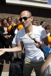 Amsterdam 4 juni 2010
Spelers Nederlands elftal melden zich bij het Hilton Hotel voor de laatste vriendschappelijke wedstrijd voor het WK. Arjen Robben met TW Steel horloge
Peter Smulders bv