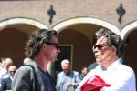 Den Haagg, 3 Juni 2010 Emile Ratelband op het Binnenhof/Ridderhof Linkerk Kerktoren waar Emile een schade heeft aangericht met een modelvliegtuigje. Er wordt door specialisten de schade en kosten bekeken voor de reparaties.
Foto Peter Smulders BV