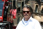 Den Haagg, 3 Juni 2010 Emile Ratelband op het Binnenhof/Ridderhof Linkerk Kerktoren waar Emile een schade heeft aangericht met een modelvliegtuigje. Er wordt door specialisten de schade en kosten bekeken voor de reparaties.
Foto Peter Smulders BV