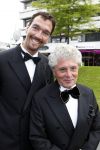 Hilversum 7 juni 2010
Uitreiking Johnny Kraaykamp Musical awards in studio 21/22. Jacques d Ancona met zijn vriend Hans
Peter Smulders bv