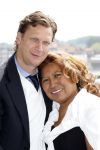 Rotterdam 16 juni 2011
Justine Pelmelay met haar nieuwe vriend Ronald van Driel op cruise schip ( boot) de SS rotterdam.
Peter Smulders bv
