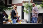 Amsterdam/Amstelveen 6 juli 2012
Badr Hari en Estelle Cruijff op terras en op weg naar reisburo in Lamborghini.
Peter Smulders bv