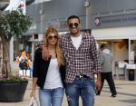 Amsterdam/Amstelveen 6 juli 2012
Badr Hari en Estelle Cruijff op terras en op weg naar reisburo in Lamborghini.
Peter Smulders bv