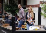 Amsterdam/Amstelveen 6 juli 2012
Badr Hari en Estelle Cruijff op terras en op weg naar reisburo in Lamborghini.
Peter Smulders bv