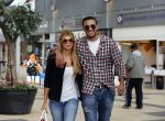 Amsterdam/Amstelveen 6 juli 2012
Badr Hari en Estelle Cruijff op terras en op weg naar reisburo in Lamborghini.
Peter Smulders bv
