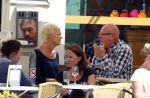 Amsterdam 2 juli 2012
Gaston Starreveld op terras met dame van de postcodeloterij.
Peter Smulders bv