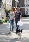 Amsterdam 5 juli 2012
Nicolette Kluijver zwanger met vriend en hond op straat.
Peter Smulders bv
