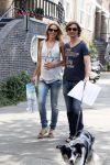 Amsterdam 5 juli 2012
Nicolette Kluijver zwanger met vriend en hond op straat.
Peter Smulders bv