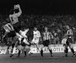 Eindhoven, 8 Februari 1989
2e Wedstrijd tussen PSV-KV Mechelen, eindstand 1-0
Michel Peudhomme  Johhny Bosman
Foto Peter Smulders BV