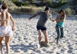 ibiza 14 juni 2013
Wesley en Rodney Sneijder aan het voetballen met Xelly en Rebecca Cabu v Kasbergen Gokhan Saki Reduan Diba en andere vrienden op het strand van Coco Beach.
Peter Smulders bv
