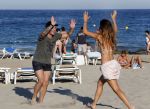 ibiza 14 juni 2013
Wesley en Rodney Sneijder aan het voetballen met Xelly en Rebecca Cabu v Kasbergen Gokhan Saki Reduan Diba en andere vrienden op het strand van Coco Beach.
Peter Smulders bv