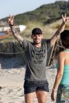 ibiza 14 juni 2013
Wesley en Rodney Sneijder aan het voetballen met Xelly en Rebecca Cabu v Kasbergen Gokhan Saki Reduan Diba en andere vrienden op het strand van Coco Beach.
Peter Smulders bv