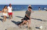 ibiza 14 juni 2013
Wesley en Rodney Sneijder aan het voetballen met Xelly en Rebecca Cabu v Kasbergen Gokhan Saki Reduan Diba en andere vrienden op het strand van Coco Beach.
Peter Smulders bv