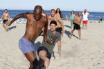 ibiza 14 juni 2013
Wesley en Rodney Sneijder aan het voetballen met Xelly en Rebecca Cabu v Kasbergen Gokhan Saki Reduan Diba en andere vrienden op het strand van Coco Beach.
Peter Smulders bv