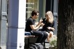 Amsterdam 22 juni 2016 
Zanger Dotan harpenau met (een) vriendin  in amsterdam zuid