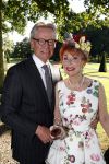 Haarzuilens 22 juni 2016
Haringparty op kasteel Haarzuilens. Marijke Helwegen met man