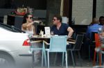 Amsterdam 7 juni 2016
Martijn Krabbe en zijn vriendin Noi Pakon op terras bij Loetje.