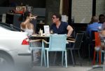 Amsterdam 7 juni 2016
Martijn Krabbe en zijn vriendin Noi Pakon op terras bij Loetje.