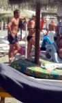 Carihuela bij Torremolinos, 23 Juni 2016  Rafel v d Vaart met zijn vriendin Estavana Polman