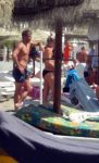 Carihuela bij Torremolinos, 23 Juni 2016  Rafel v d Vaart met zijn vriendin Estavana Polman