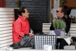 Amsterdam 21 juni 2018
Ans Markus met dochter Siegfried op terras