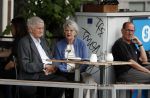 Amsterdam 19 juni 2018
Frits Bolkestein met zijn vrouw Femke Boersma op terras en op de utrechtsestraat.