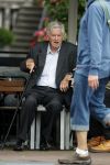 Amsterdam 19 juni 2018
Frits Bolkestein met zijn vrouw Femke Boersma op terras en op de utrechtsestraat.