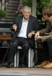 Amsterdam 19 juni 2018
Frits Bolkestein met zijn vrouw Femke Boersma op terras en op de utrechtsestraat.