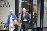 Amsterdam 19 juni 2018
Frits Bolkestein met zijn vrouw Femke Boersma op terras en op de utrechtsestraat.