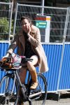 Amsterdam 20 juni 2018
Halina Reijn vertrekt met fiets na bezoek aan Lassus tandartsen.