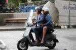 Amsterdam 1 juli 2019
Astrid Joosten met haar nieuwe vriend Rob Peters . Ze vertrokken van het delamar theater (johan Kaartprijs) met hun vespa scooter richting huis.