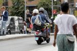 Amsterdam 1 juli 2019
Astrid Joosten met haar nieuwe vriend Rob Peters . Ze vertrokken van het delamar theater (johan Kaartprijs) met hun vespa scooter richting huis.